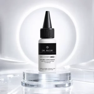 Dr. Bildir Recovery MED+ Double Concentrate 2-Phasen-Fluid vor hellem Lichtring